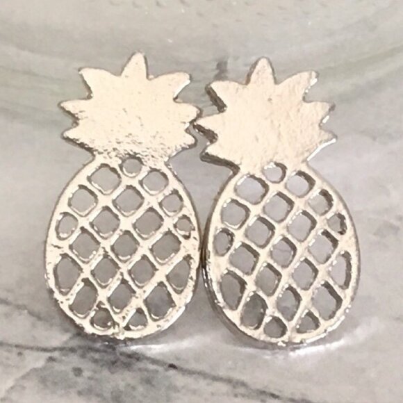 New Geometric Pineapple Earrings - Silver - Picture 1 of 1